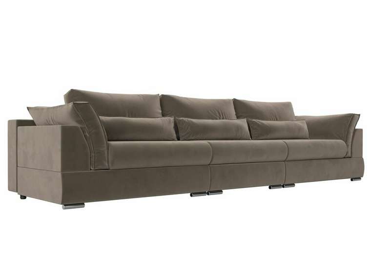 Прямой диван-кровать Пекин Long светло-коричневого цвета