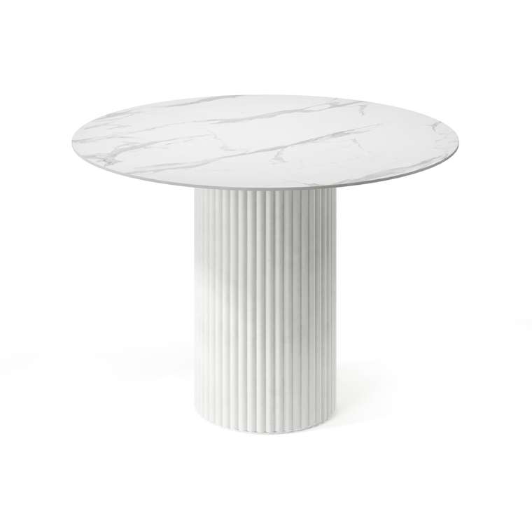 Обеденный стол Фелис M со столешницей цвета белый мрамор 