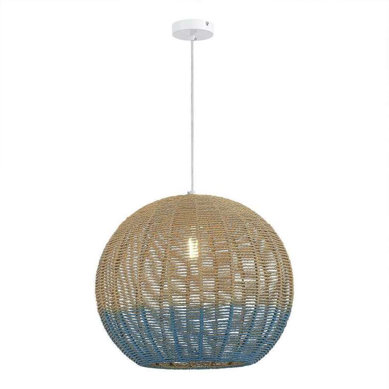 Светильник подвесной ST-Luce Древесный/Бежевый,Синий E27 1*7W VIMINI