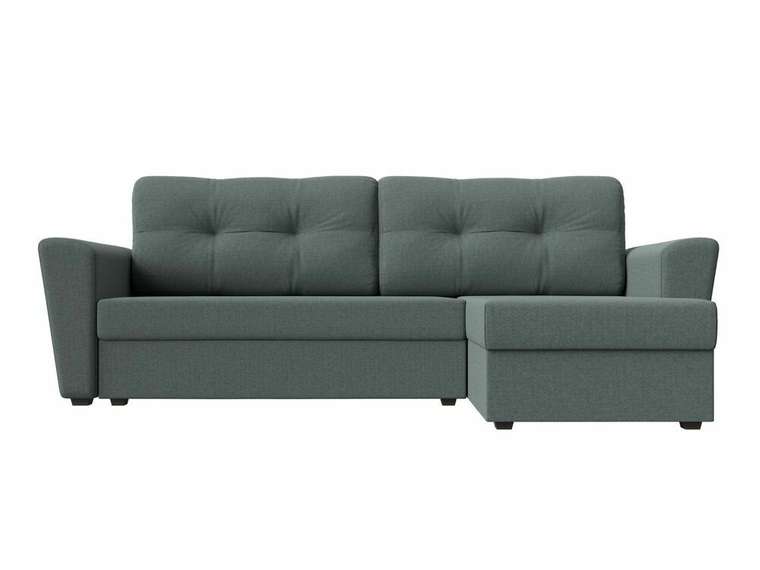 Угловой диван-кровать Амстердам лайт серого цвета правый угол