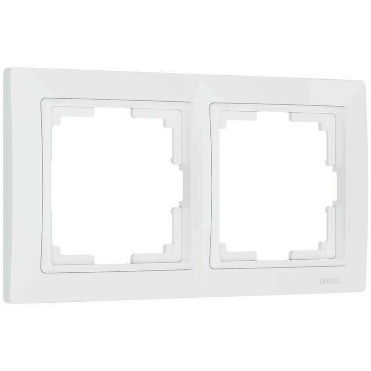 Рамка из пластика на 2 поста Snabb Basic белый W0022001