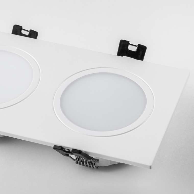 Рамка (светильник) PVC д/LED-модулей 941хх и LED-ламп D50мм PIANO 2x QUAD БЕЛЫЙ IP65