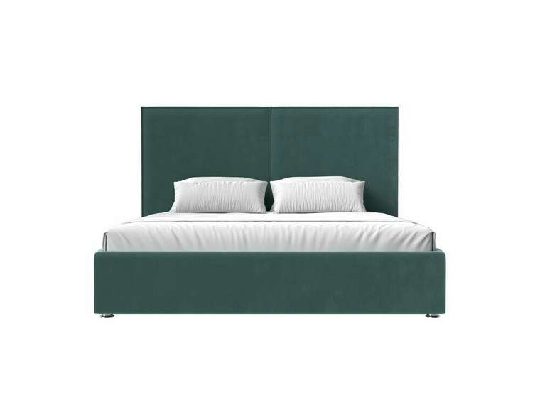 Кровать Аура 160х200 с подъемным механизмом бирюзового цвета