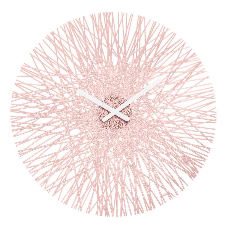 Часы настенные Silk розового цвета