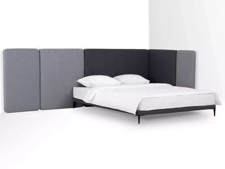 Кровать Licata 160х200 композиция 7 серого цвета