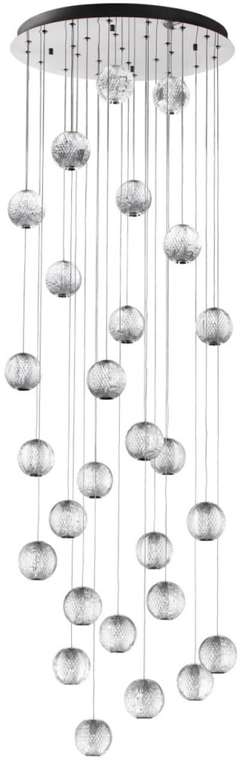 Подвесная каскадная люстра светодиодная Odeon Light Crystal 5007/120L