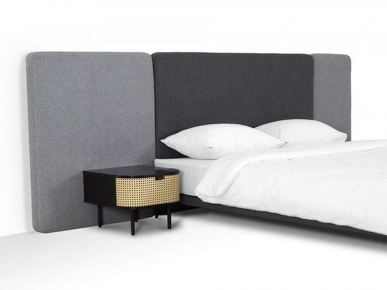Кровать Licata 200х200 композиция 4 серого цвета