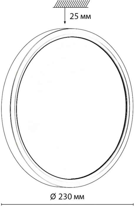 Настенно-потолочный Sonex Omega White 7661/18L MITRA LED SN пластик/белый LED 18Вт 3000/4000K D230 IP20 OMEGA WHITE