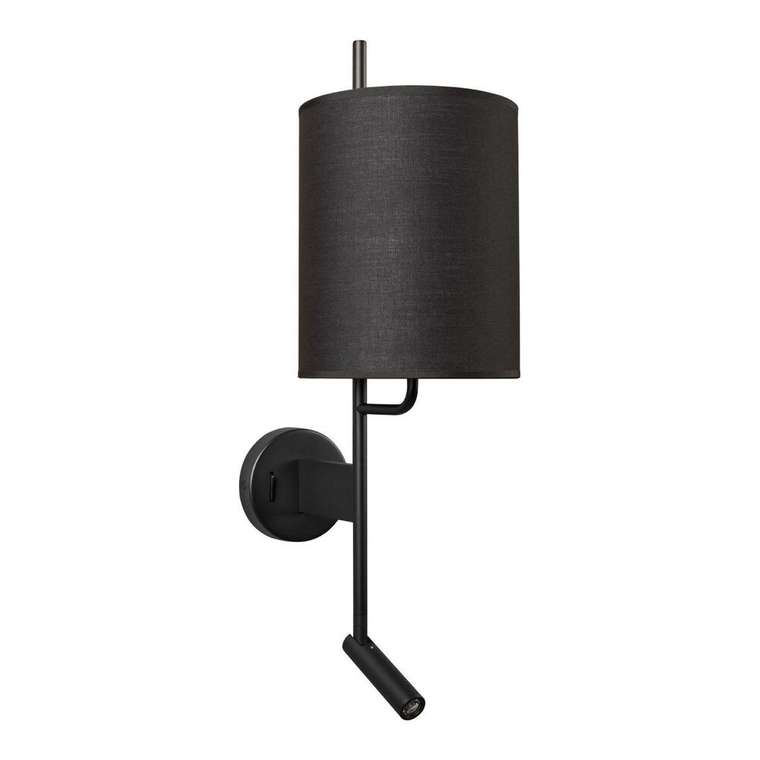 Бра Ritz 10253W/B Black (ткань, цвет черный)