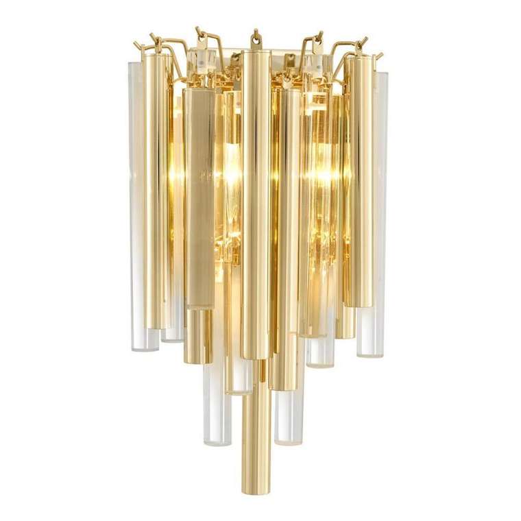 Настенный светильник Gigi gold из стеклянных и металлических цилиндров