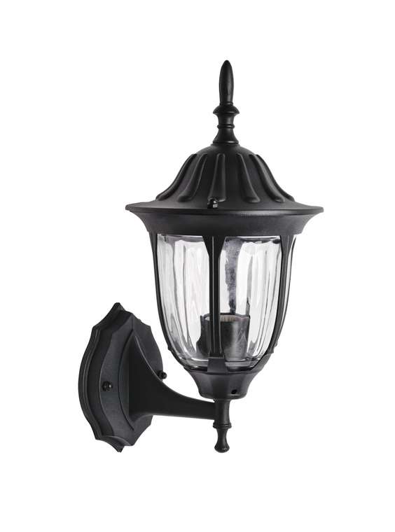 Уличный настенный светильник ЭРА Галатея GBW-105-BL-0380 230В Е27 IP54 чёрный вверх Б0071482