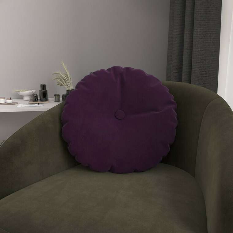 Подушка Round D45 фиолетового цвета 