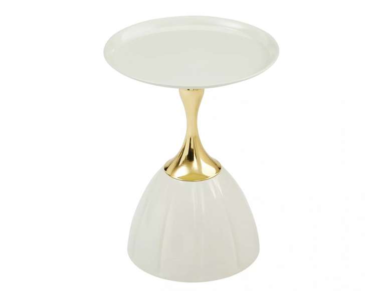 Стол журнальный Piana бело-золотого цвета