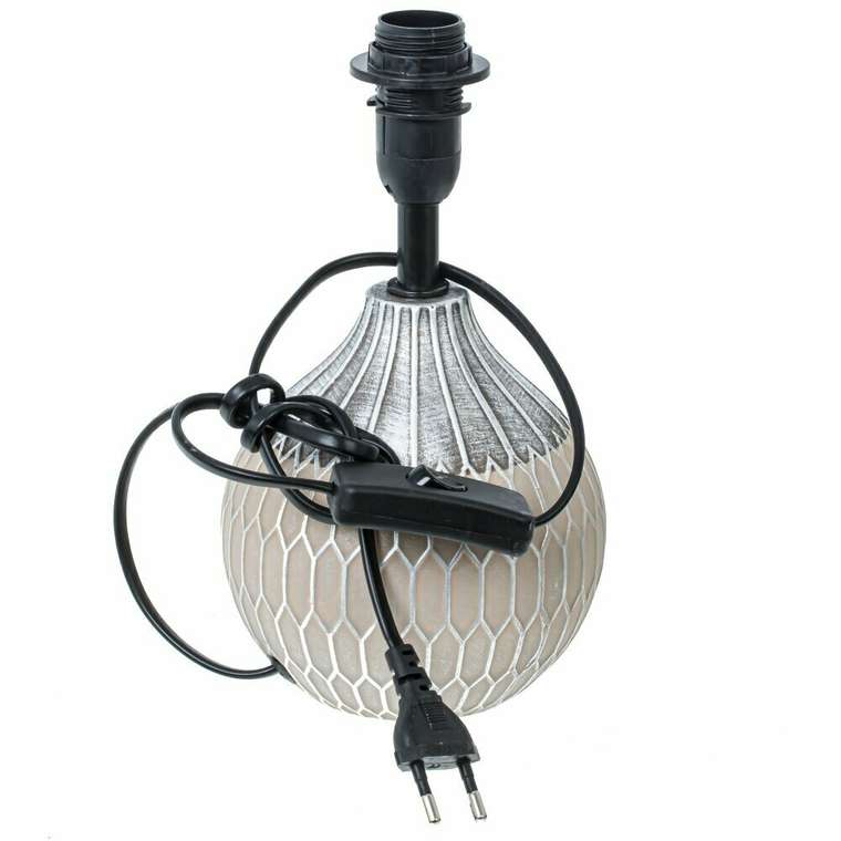 Настольная лампа с серым абажуром