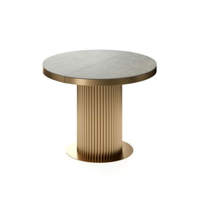 Раздвижной обеденный стол Меб M со столешницей цвета серый мрамор