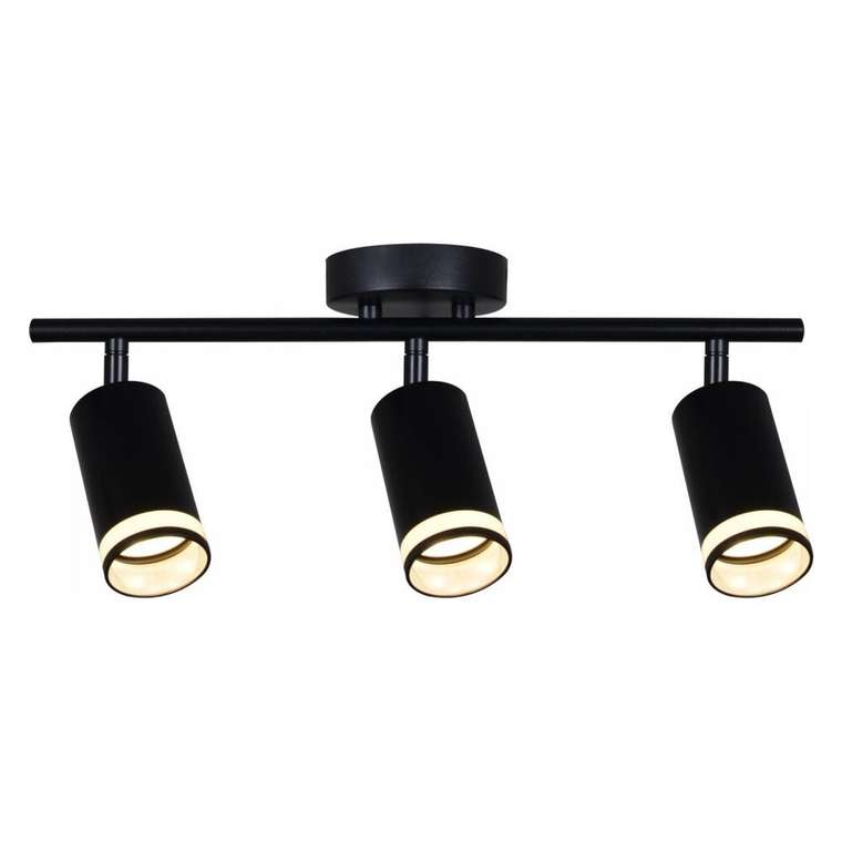 тройные споты 16001-9.5-003CT SPOT LIGHT GU10 BK (металл, цвет черный)