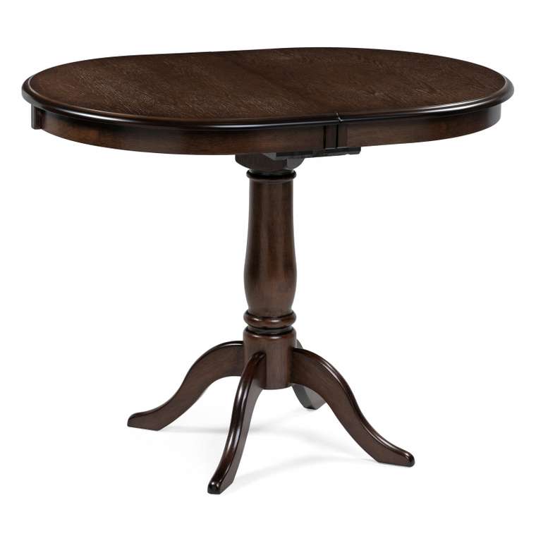 Раздвижной обеденный стол Moena 100х70 темно-коричневого цвета