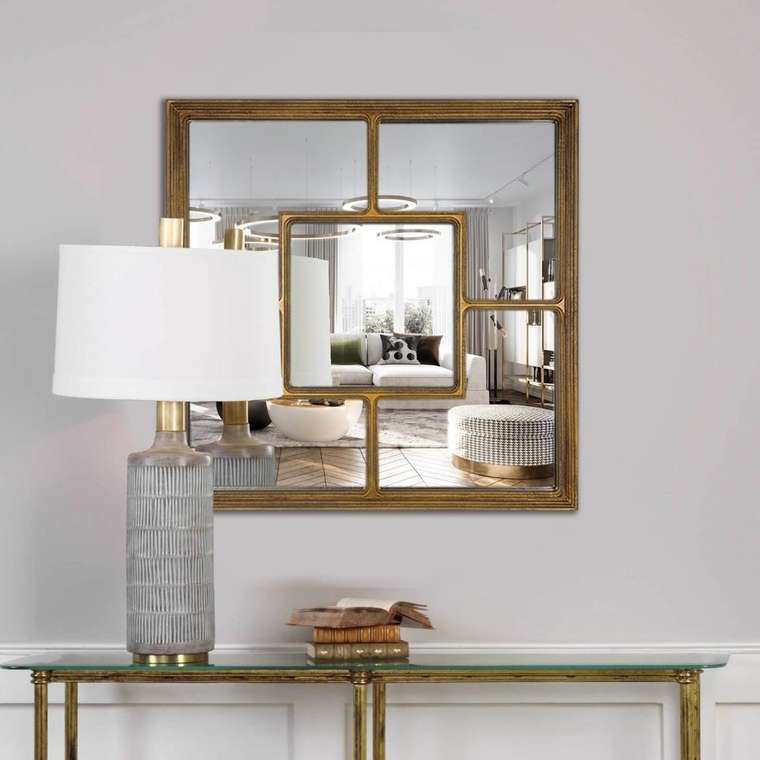 Настенное зеркало Verdier в раме цвета состаренного золота