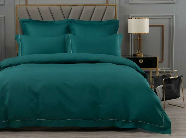 Комплект постельного белья Дайкири 160х220 бирюзового цвета