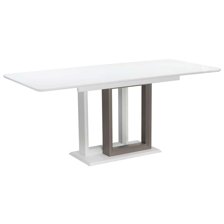 Раздвижной обеденный стол Санса серо-белого цвета