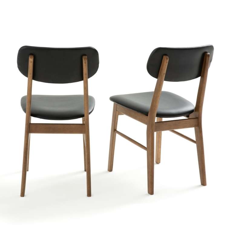 Комплект из двух стульев винтажных деревянных Watford черного цвета