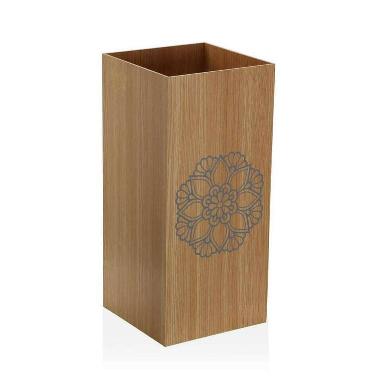 Корзина для зонтов Versa Mandala Коричневый Деревянный MDF (22 x 48 x 22 cm)