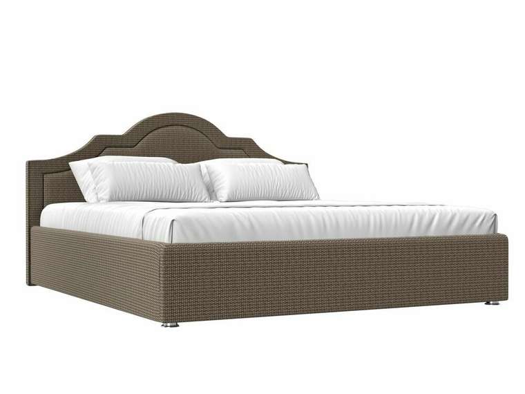 Кровать Афина 160х200 бежево-коричневого цвета с подъемным механизмом