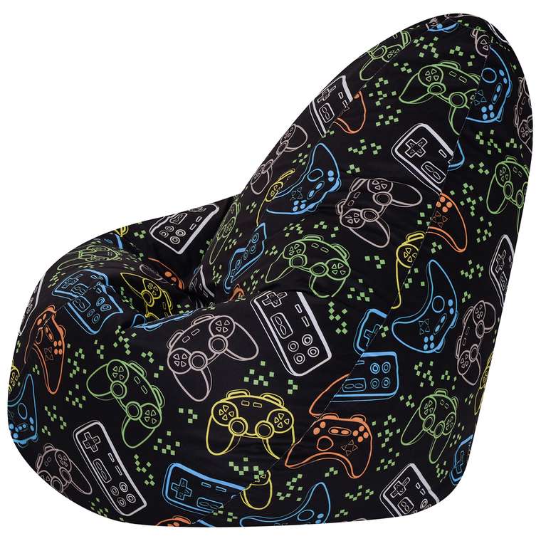 Кресло-мешок Груша Gamer XXL черного цвета