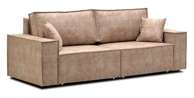 Прямой диван-кровать Фабио темно-бежевого цвета