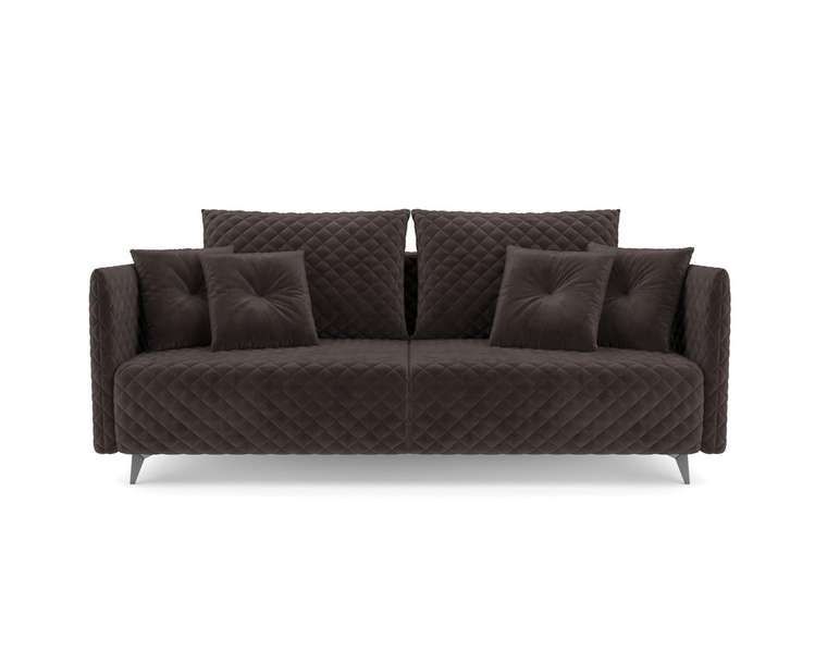 Прямой диван-кровать Вашингтон темно-коричневого цвета