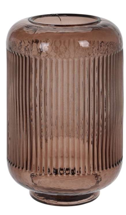 Стеклянная ваза коричневого цвета