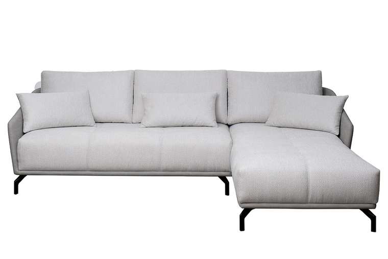 Угловой диван Santiago серо-белого цвета