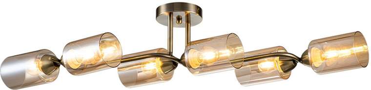 Потолочная люстра на штанге 1110/6P Е27*60W Escada Bungarus Bronze