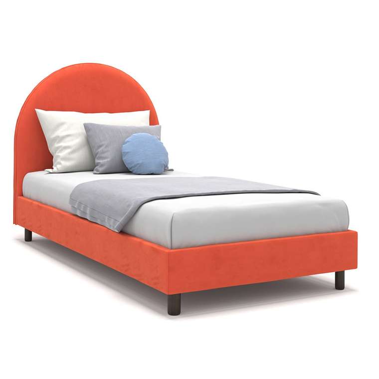Односпальная кровать Alana на ножках красного цвета 80х160
