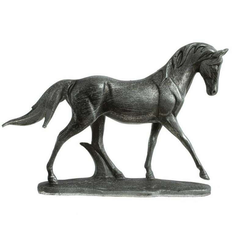 Фигурка декоративная Лошадь серого цвета