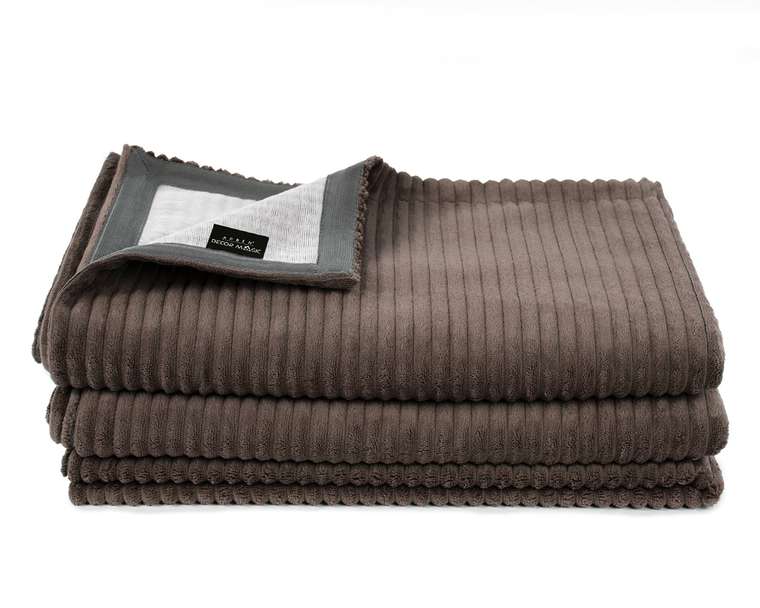 Покрывало Uno Cilium Chocolat 140x210 темно-коричневого цвета