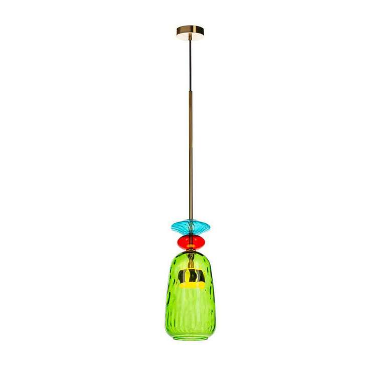 Подвесной светодиодный светильник зеленого цвета