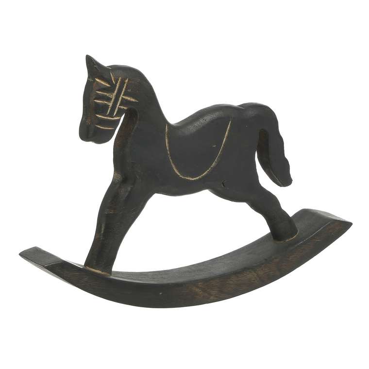 Декор настольный Лошадка черного цвета