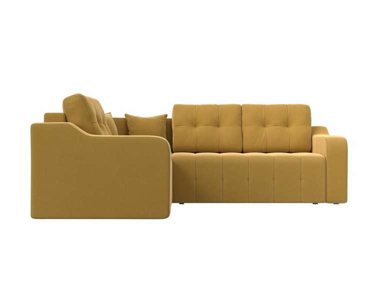 Угловой диван-кровать Кембридж желтого цвета левый угол