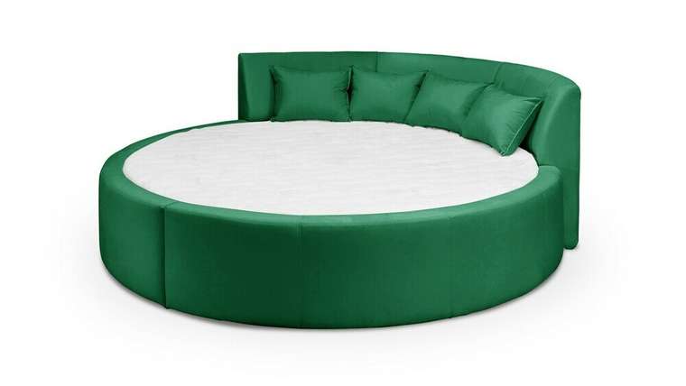 Кровать Индра 250х250 зеленого цвета без подъемного механизма