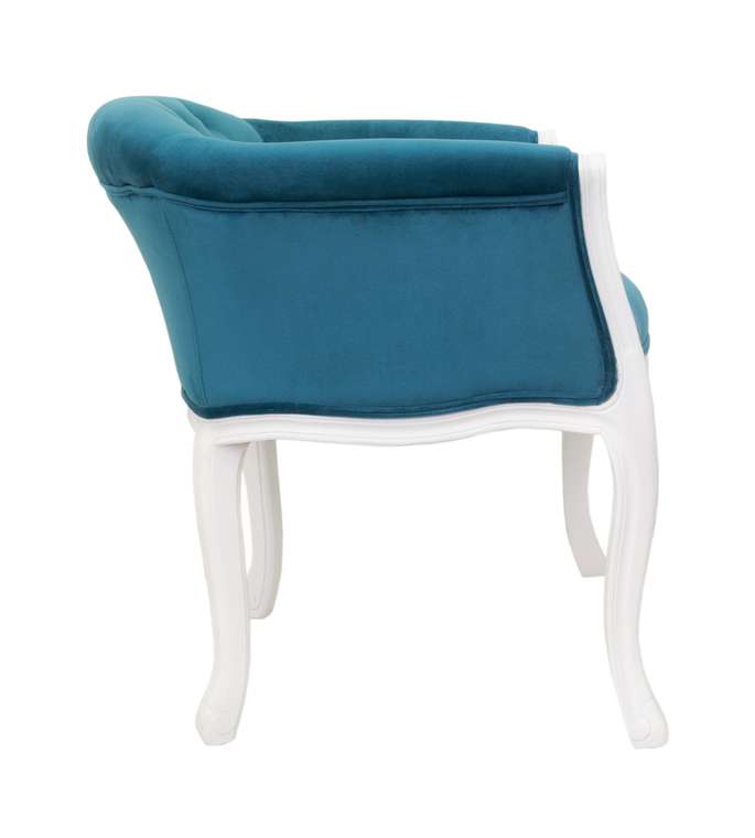 Низкое кресло Kandy blue+white