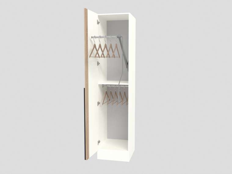 Шкаф с лифтом и вешалкой Азарт Ш450.1 белого цвета левый