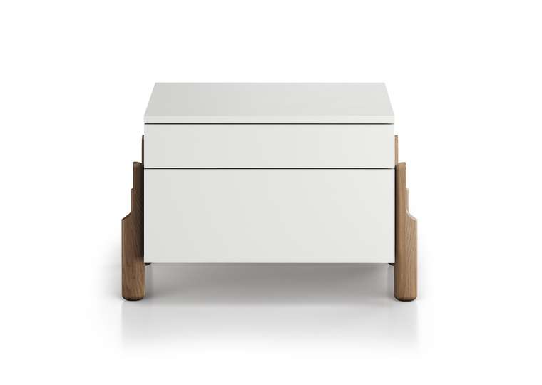 Тумба прикроватная Basic 2 белого цвета