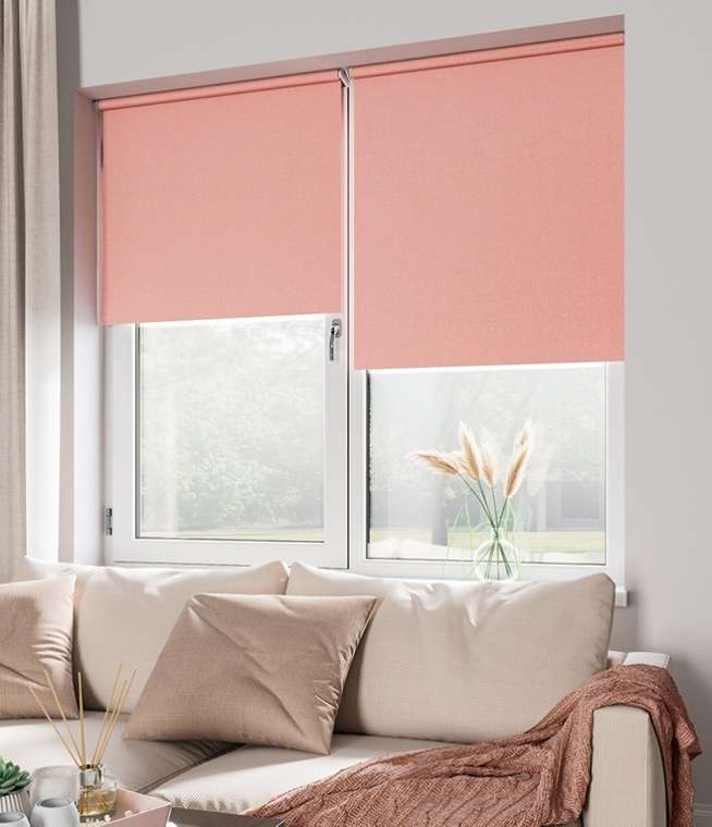 Мини Ролета Блэкаут 42,5х175 коралл