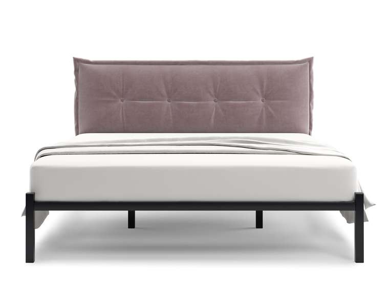 Кровать Лофт Cedrino 140х200 коричневого цвета без подъемного механизма