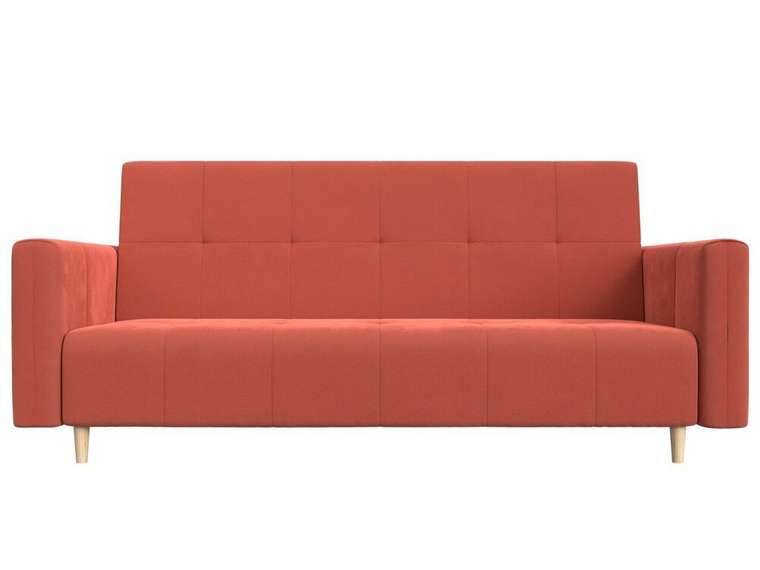 Прямой диван-кровать Вест терракотового цвета
