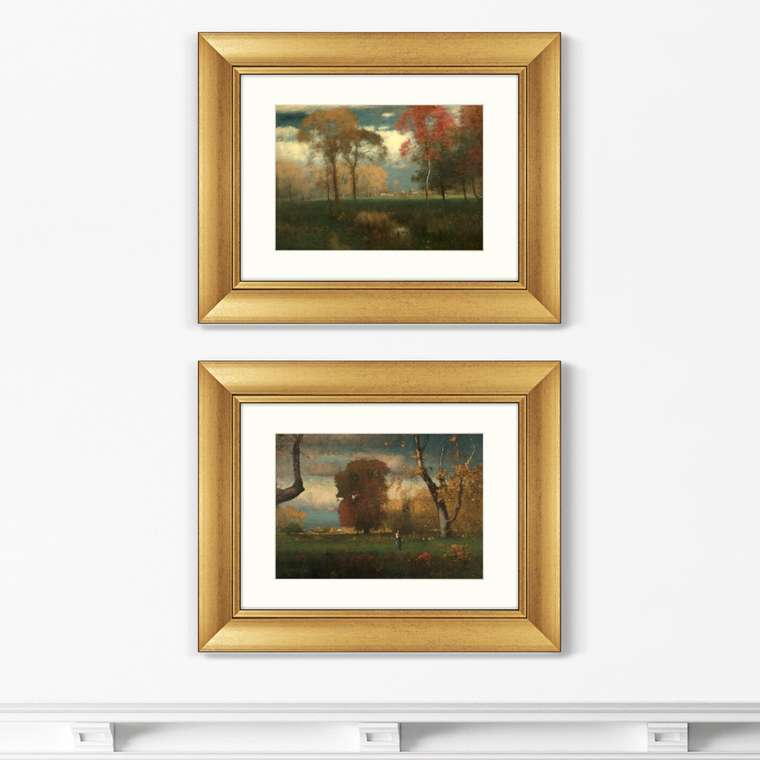 Набор из 2-х репродукций картин в раме Солнечный осенний день, 1892г.