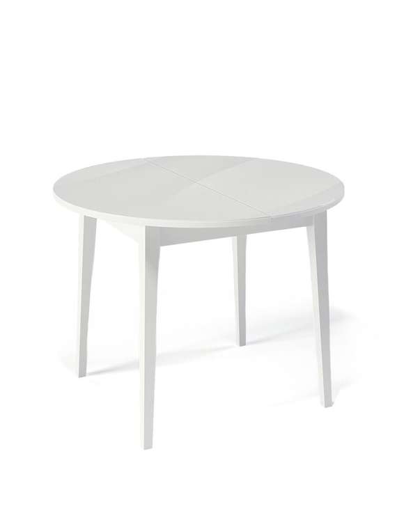 Раздвижной обеденный стол 1000 М белого цвета