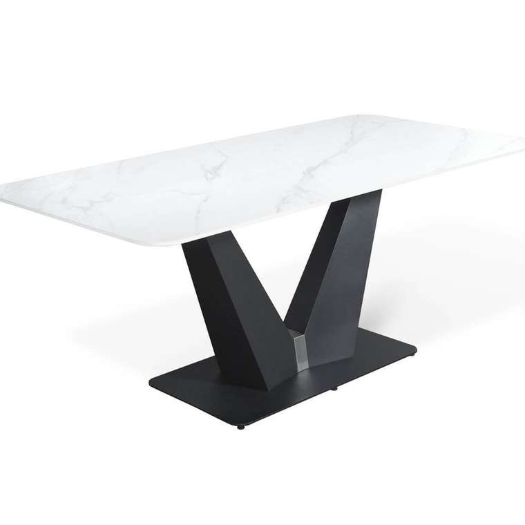 Обеденный стол Niks бело-черного цвета