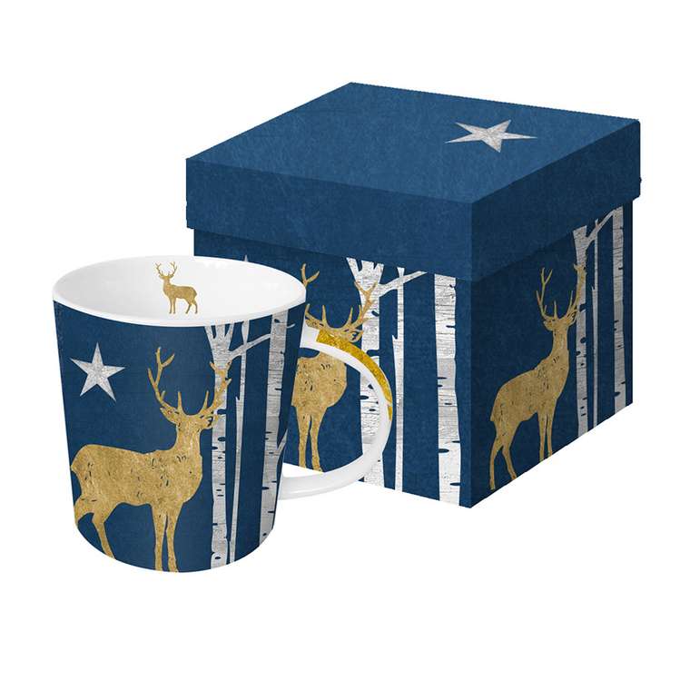 Кружка в подарочной упаковке mystic deer blue 450 мл